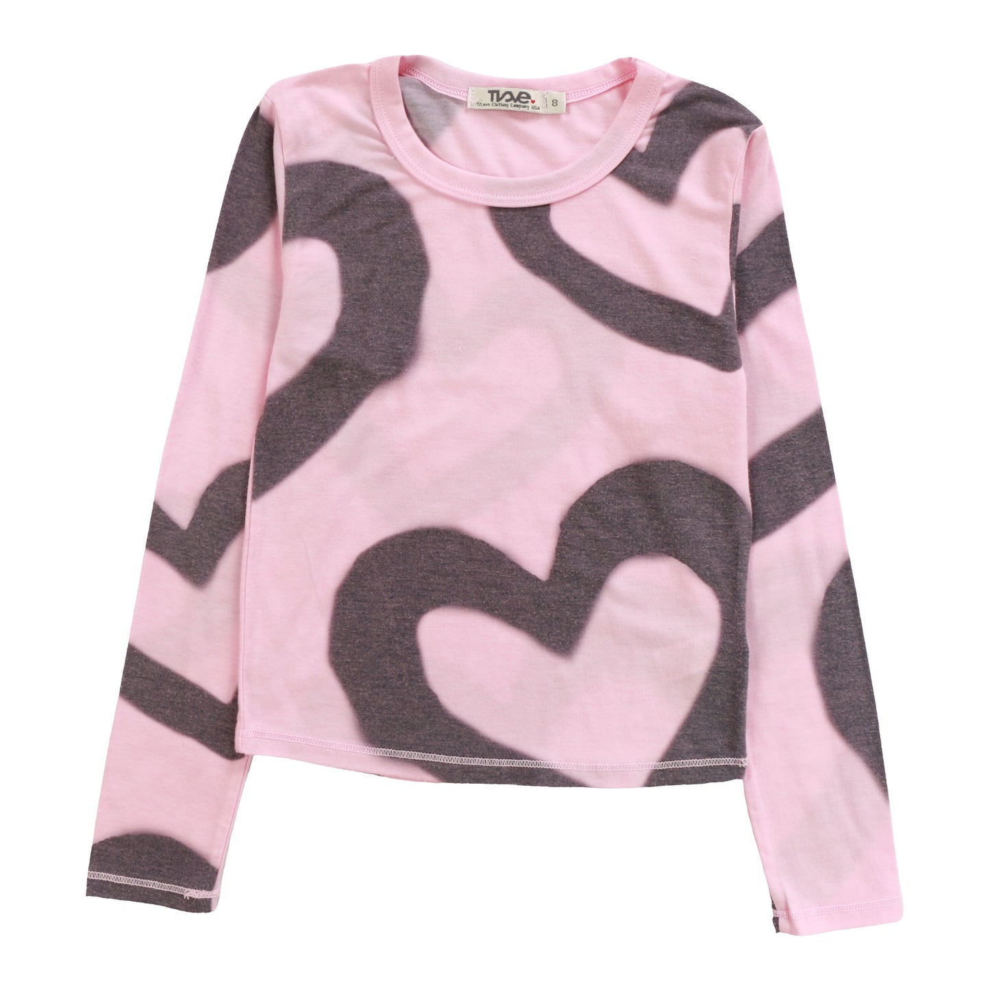 Heather Signature Long-Sleeved Shirt (Large Heart Outlines Pattern)