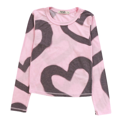 Heather Signature Long-Sleeved Shirt (Large Heart Outlines Pattern)