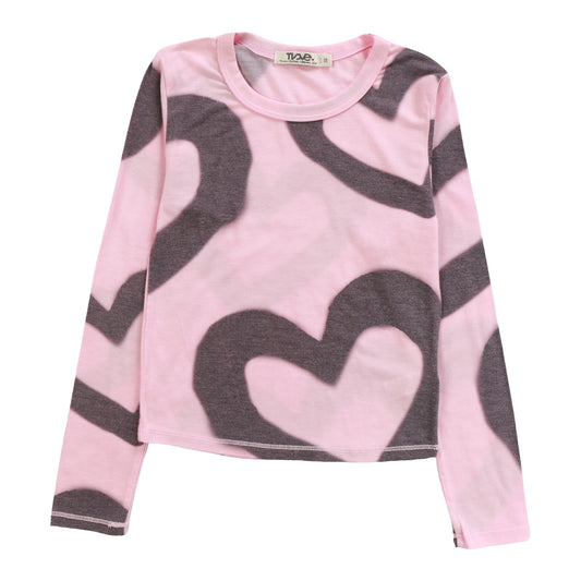 Heather Signature Long-Sleeved Shirt (Large Heart Outlines Pattern)
