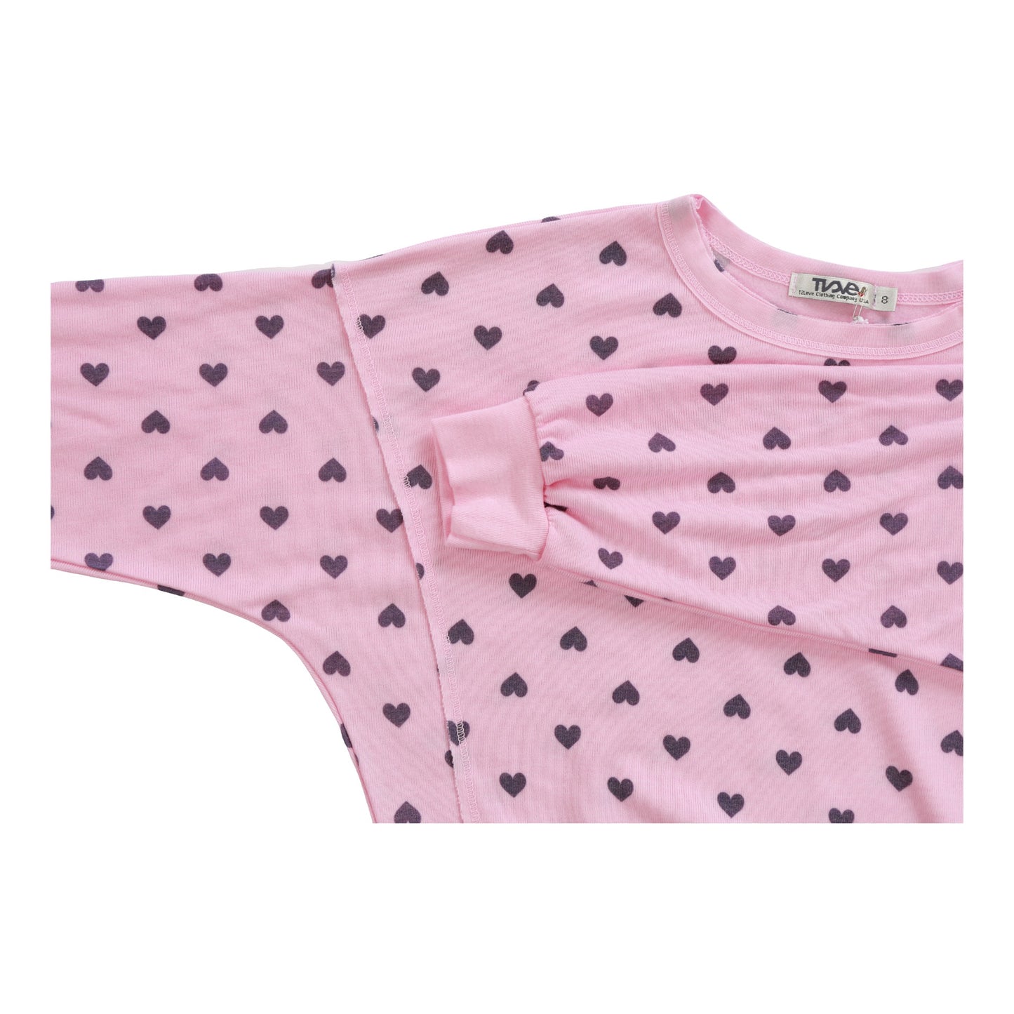 Dolman Sweater Top (Mini Black Hearts Pattern)