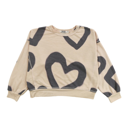 Dolman Sweater Top (Large Heart Outlines Pattern)