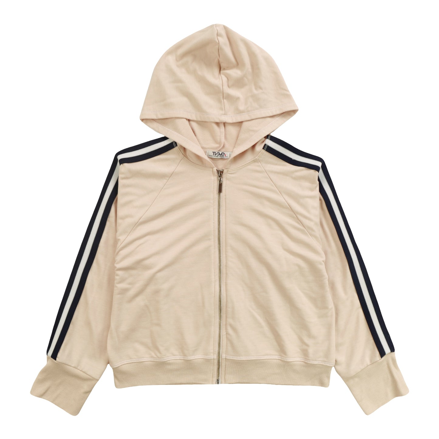 Heather Hooded Jacket with Sports Stripe