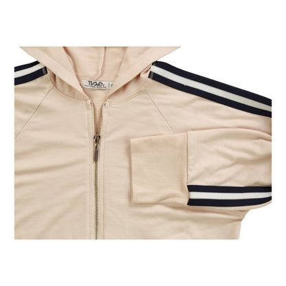 Heather Hooded Jacket with Sports Stripe
