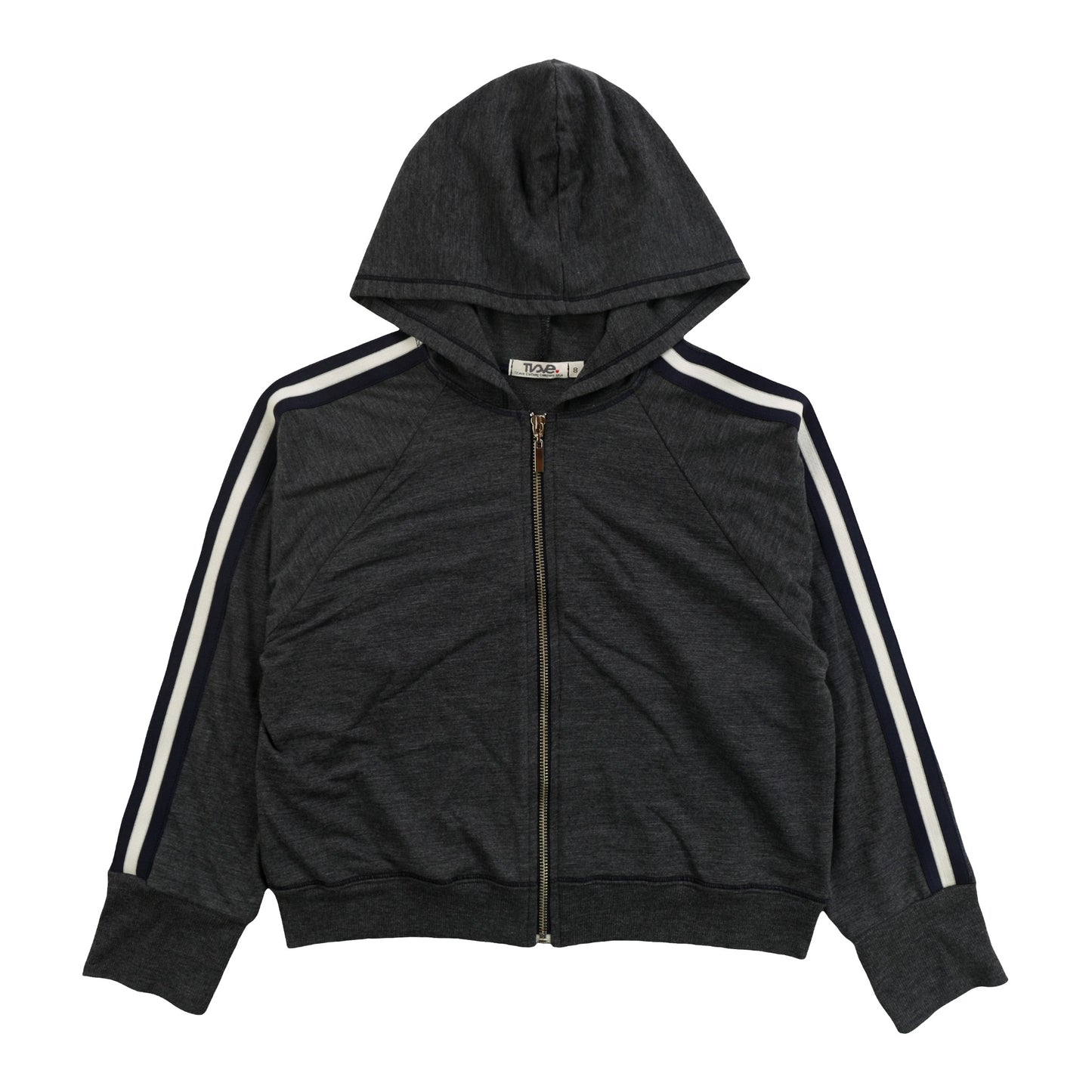 Heather Hooded Jacket with Sports Stripe