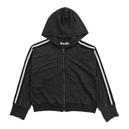 Heather Hooded Jacket with Sports Stripe