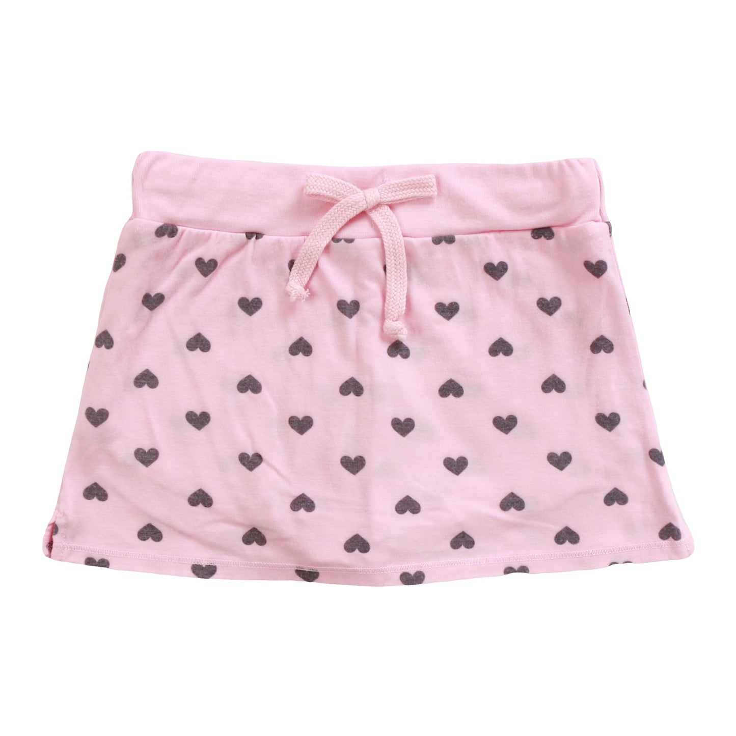 Mini Skirt Shorts (Mini Black Hearts Pattern)