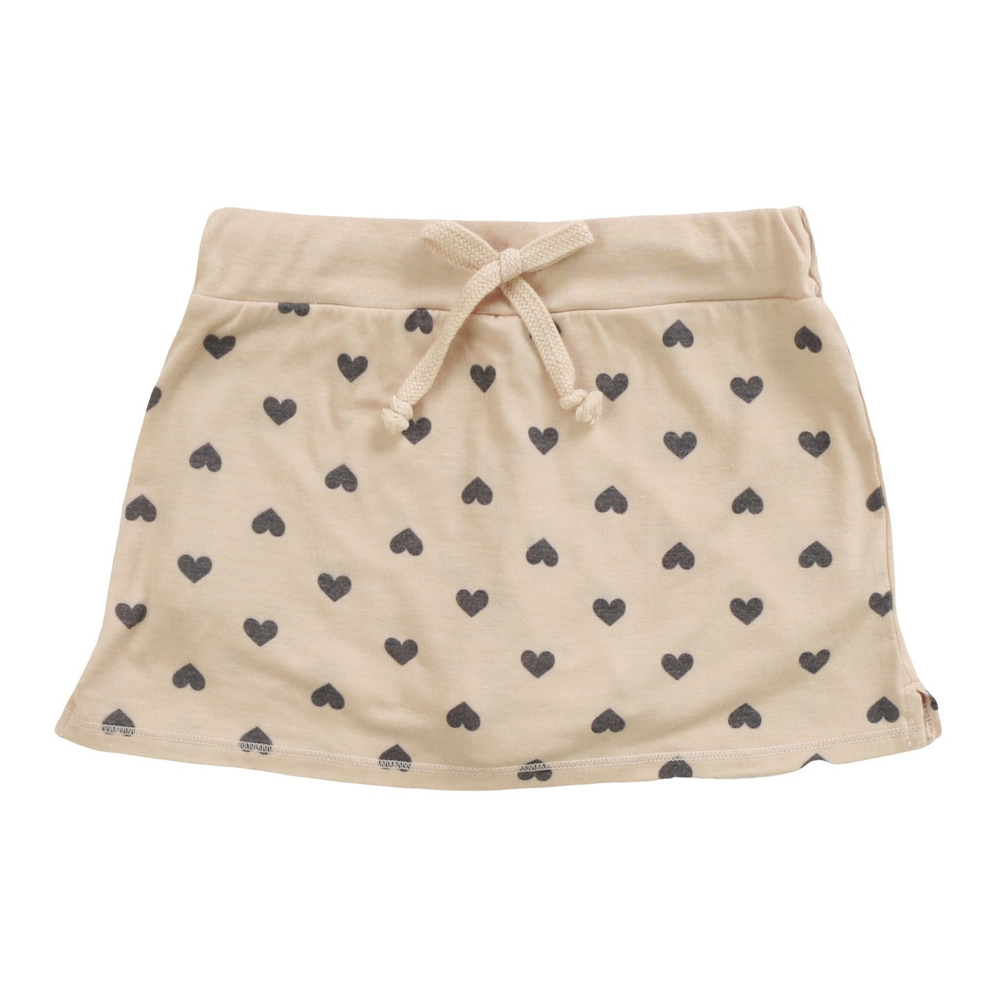 Mini Skirt Shorts (Mini Black Hearts Pattern)