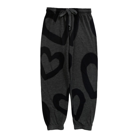 Heather Athletic Pants (Large Heart Outlines Pattern)