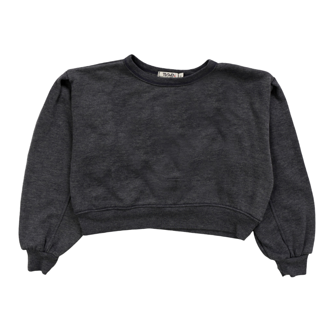 Seamed-Sleeve Pullover Crew