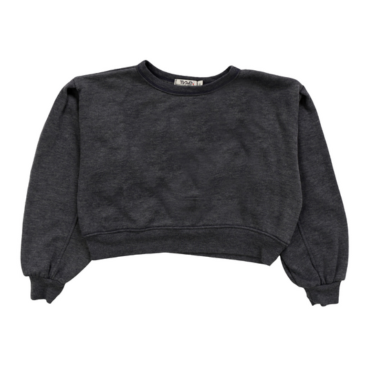 Seamed-Sleeve Pullover Crew