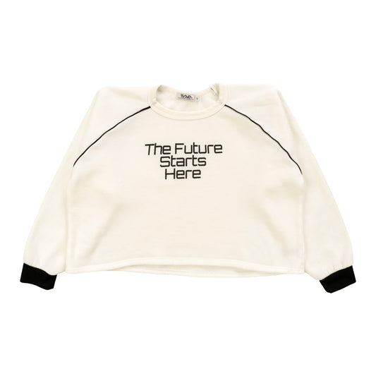 Raglan Long-Sleeve with Piping ("The Future Stars Here")