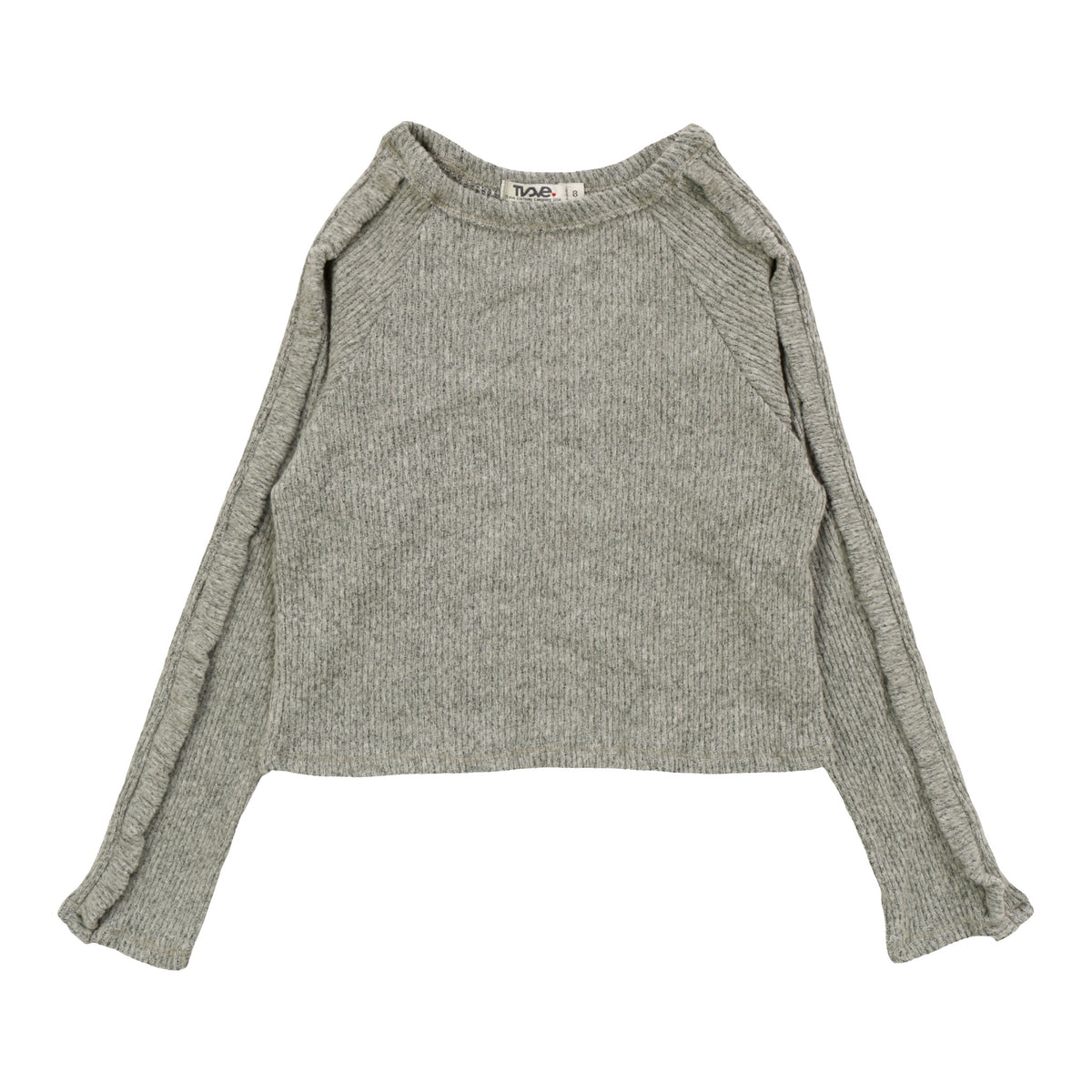 Sleeve-Ruffle Long-Sleeved Top