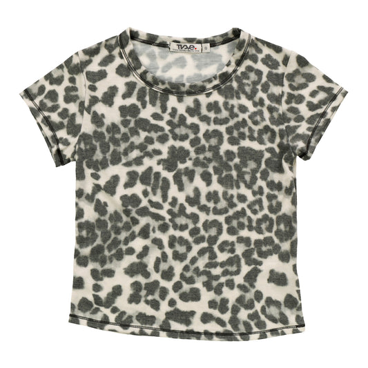 Signature Cap Sleeve Tee (Leopard Pattern)