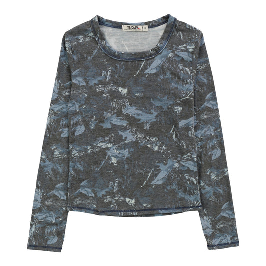 Signature Long-Sleeved Shirt (Navy Forest Pattern)