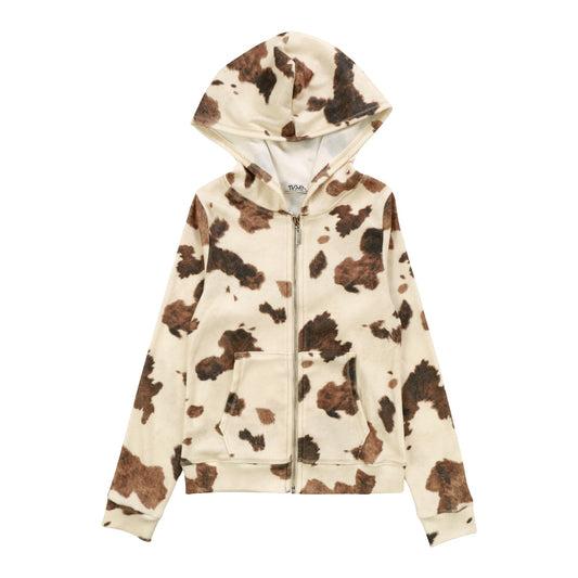 Hooded Jacket (Cow Pattern)
