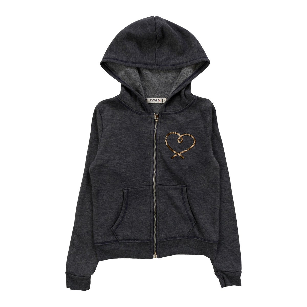 Hooded Jacket (Rope Heart Print)