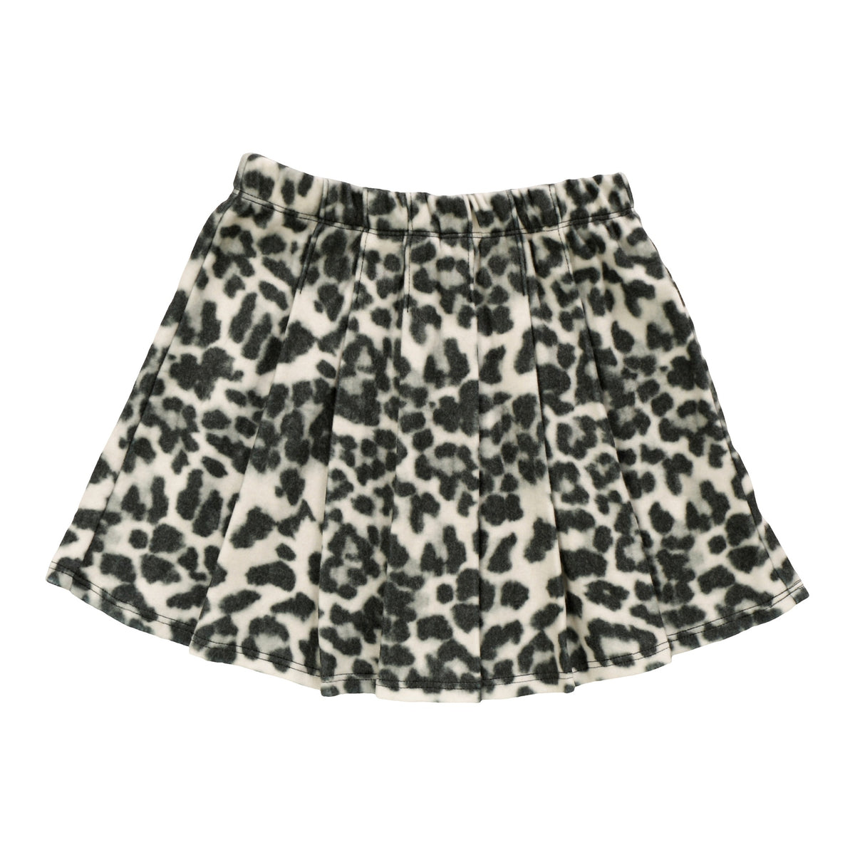 Pleated Front Skirt (Leopard Pattern)