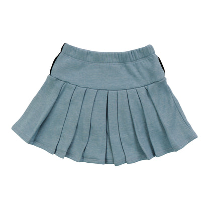 Pleated Skirt with Piping