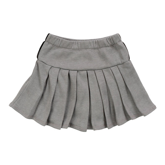 Pleated Skirt with Piping