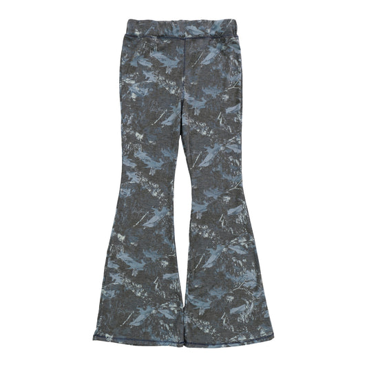 Flare Pants (Navy Forest Pattern)