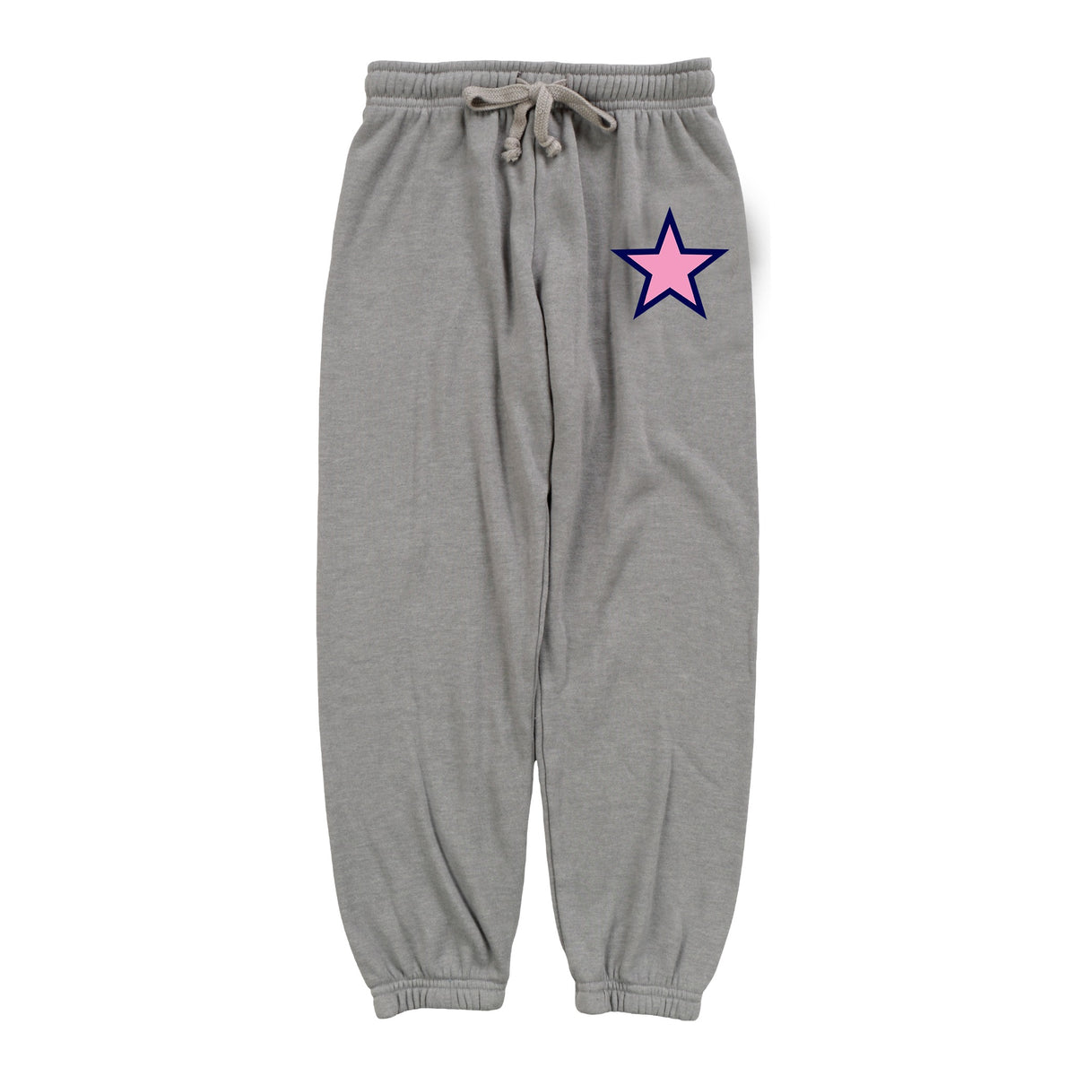 Athletic Pants (Pink Star Navy Outline Print)