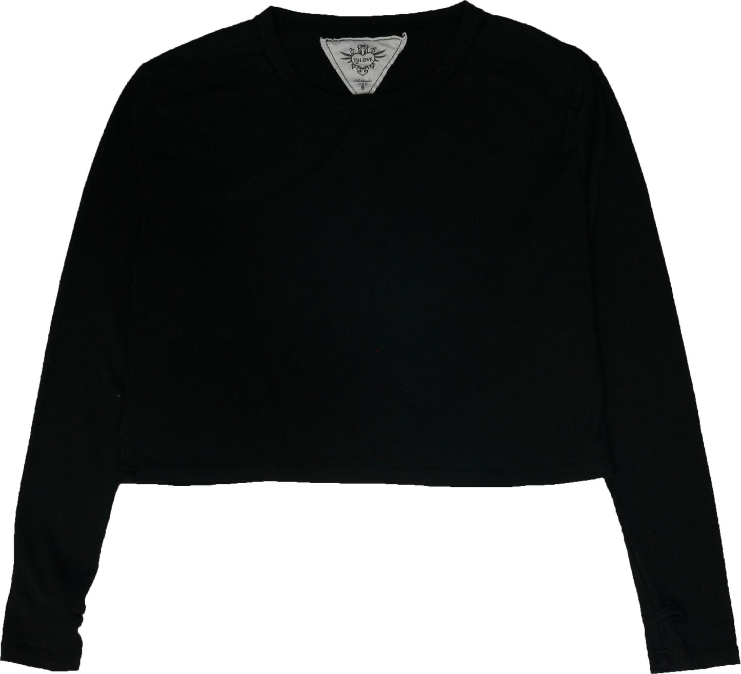 Long-Sleeved Boxy Tee with Thumbholes