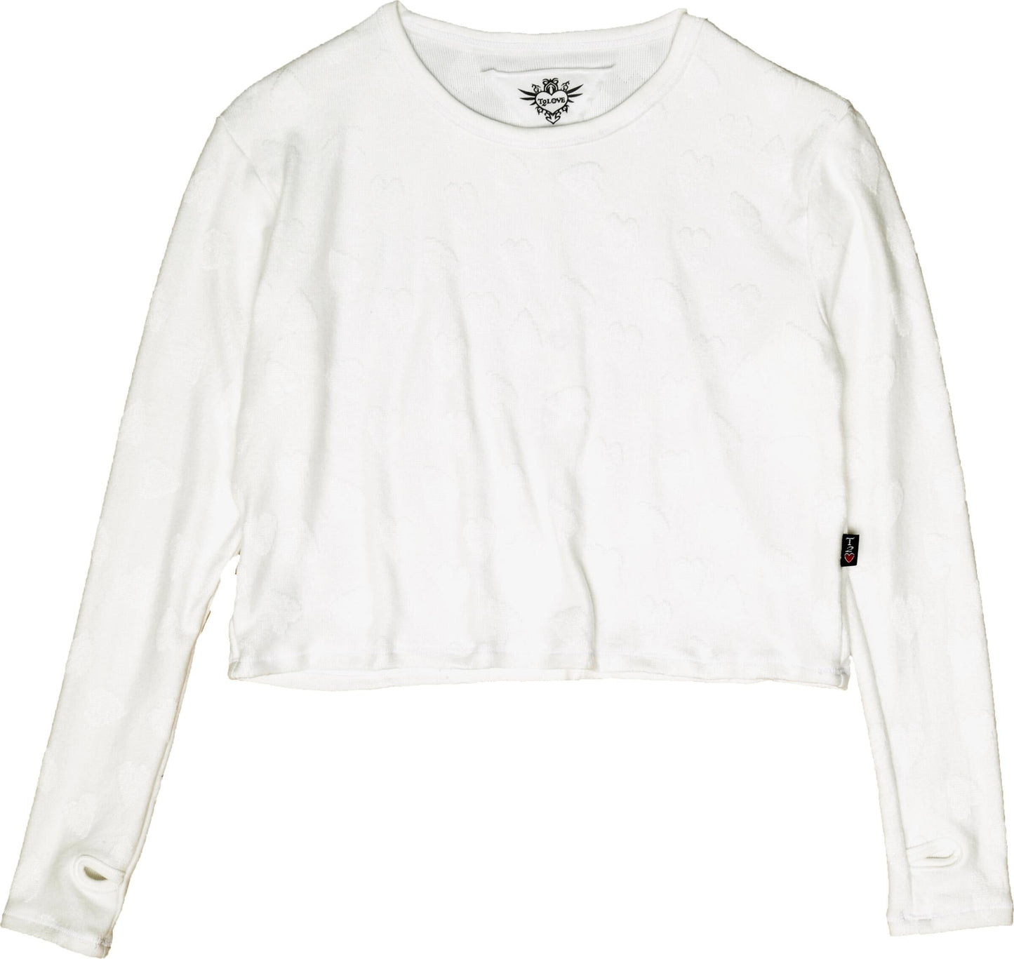 Long-Sleeved Boxy Tee with Thumbholes