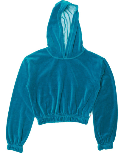 Elastic-Cuffed Hoodie (Velour)