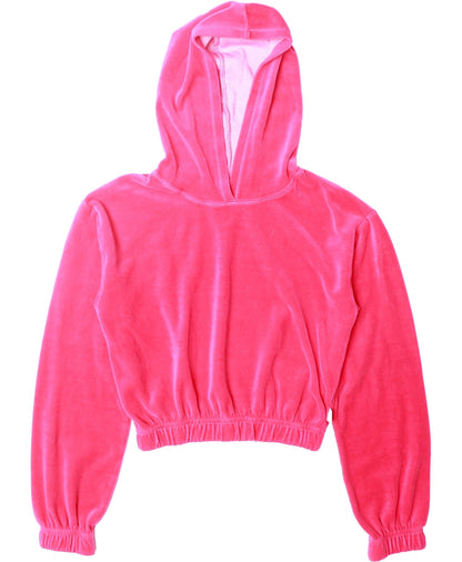 Elastic-Cuffed Hoodie (Velour)