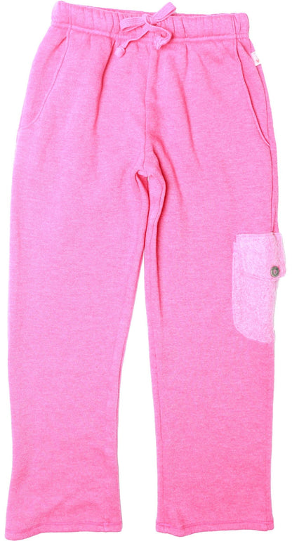 Heather Soft Cargo Pants with Reversed-Fabric Pocket