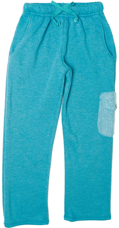 Heather Soft Cargo Pants with Reversed-Fabric Pocket