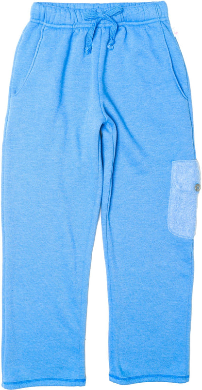 Heather Soft Cargo Pants with Reversed-Fabric Pocket