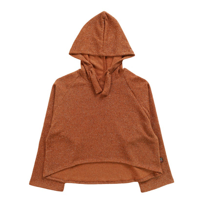 High-Low Hoodie (Metallic-Knit)