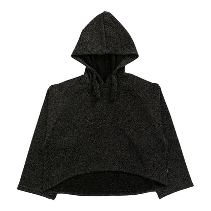 High-Low Hoodie (Metallic-Knit)