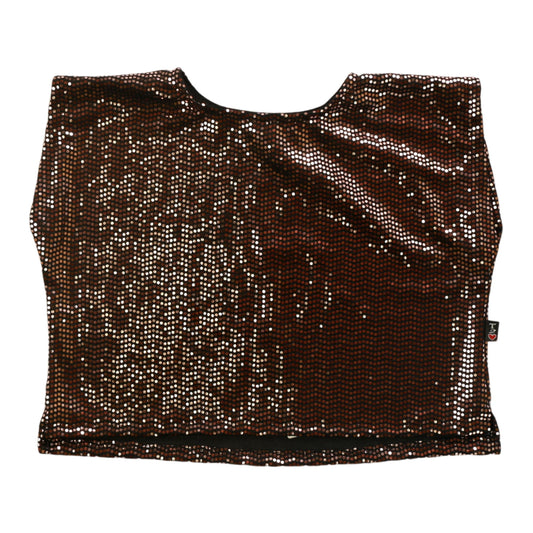 Sleeveless Top with Slit-Sides (Rose-Gold Sequins)