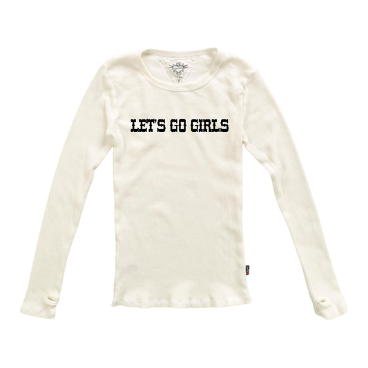 Classic Long-Sleeved Thermal Shirt with Thumbholes ("LET'S GO GIRLS")