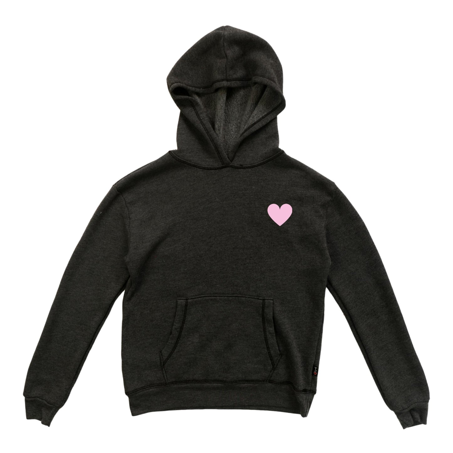 Heather Oversized Hoodie (Mini Pink Heart Print)