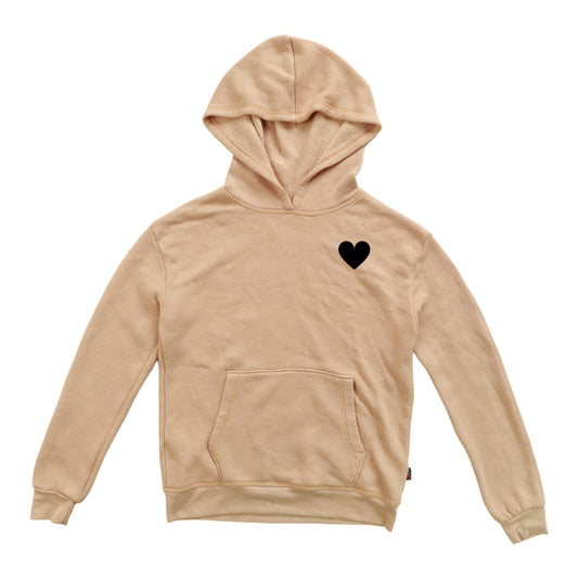 Heather Oversized Hoodie (Mini Black Heart Print)