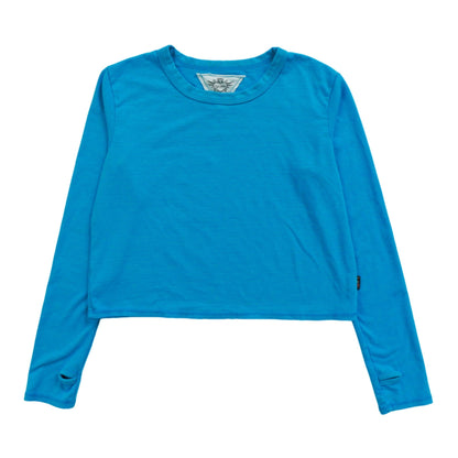 Long-Sleeved Boxy Tee with Thumbholes