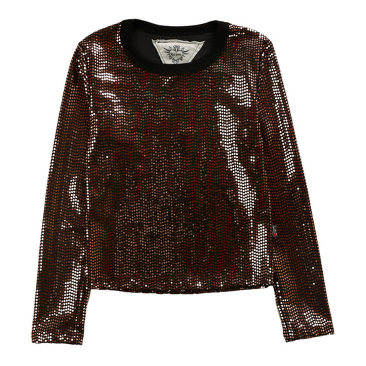 Signature Long-Sleeved Shirt (Rose-Gold Sequins)