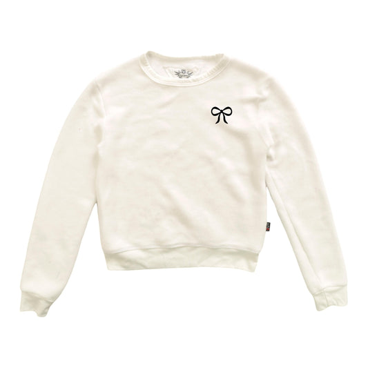 Classic Crewneck (Reversed-Fabric Mini Bow Print)