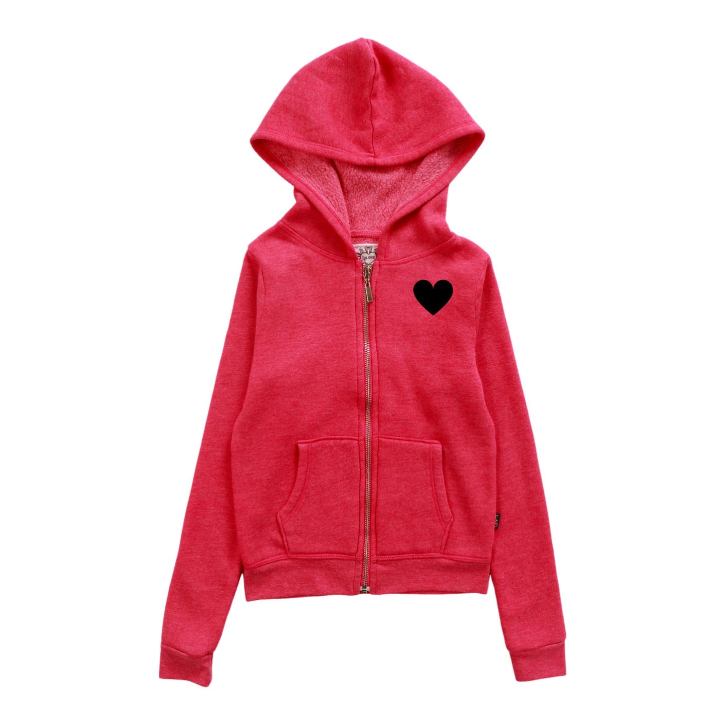 Heather Hooded Jacket (Mini Black Heart Print)