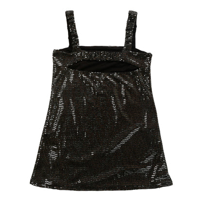 Slip Dress (Silver Sequins)