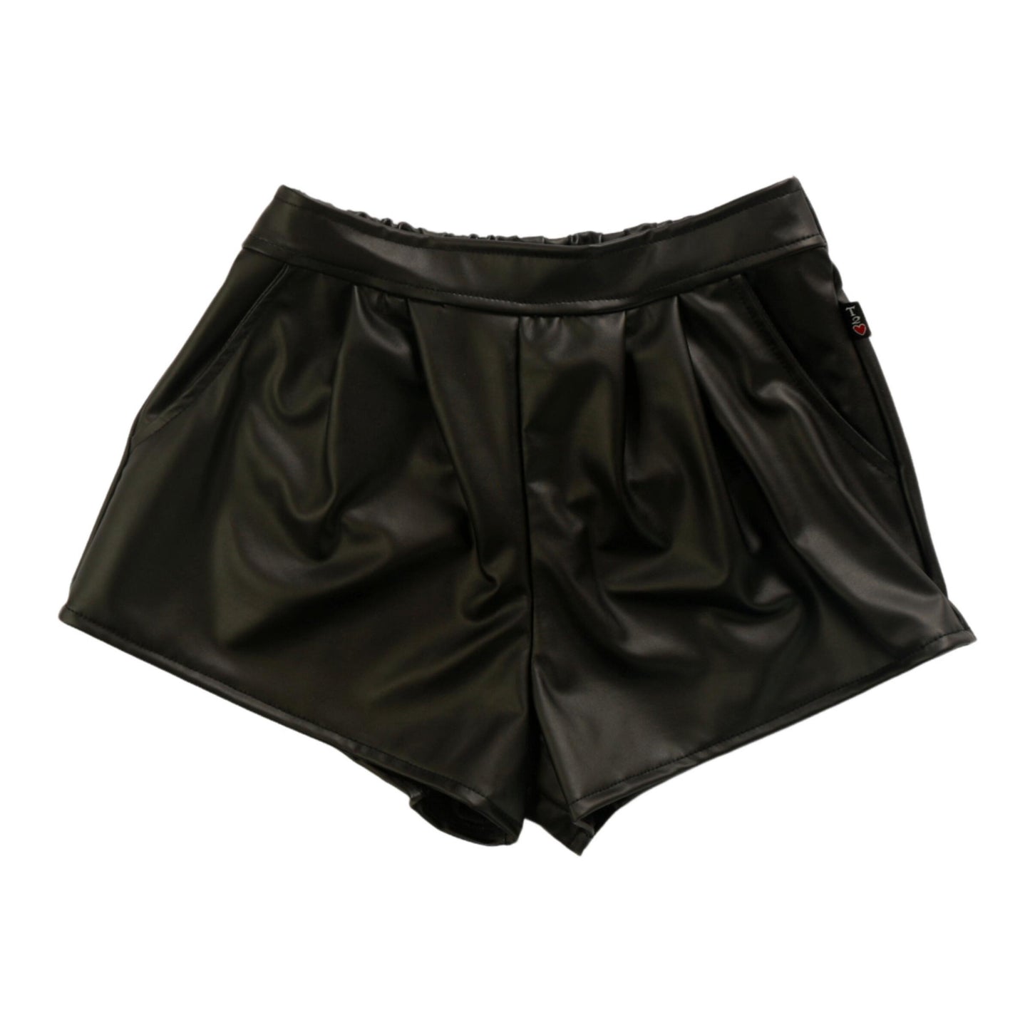 Metallic Pleated Front Shorts