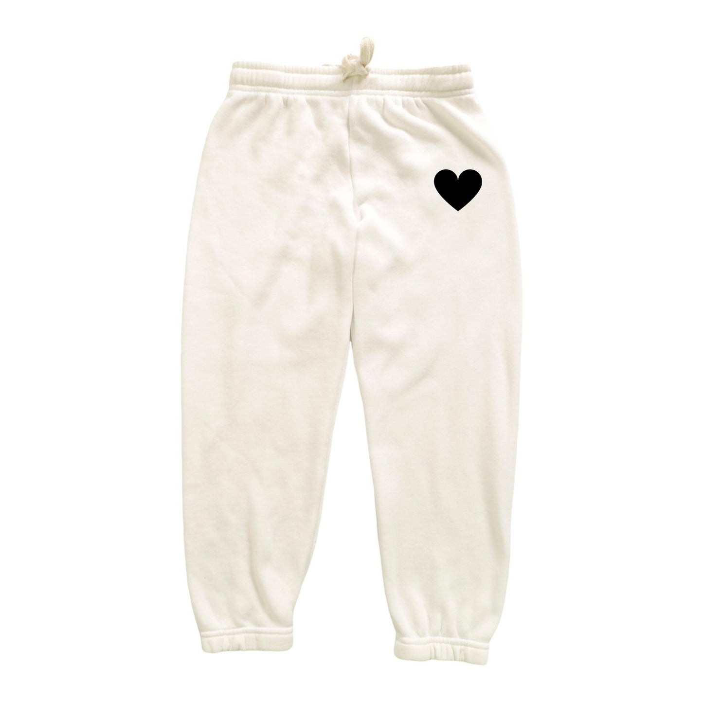 Heather Athletic Pants (Mini Black Heart Print)