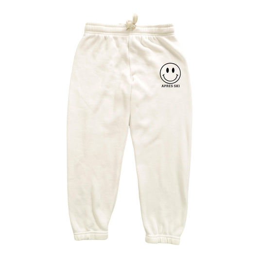 Athletic Pants (Reversed-Fabric Mini Happy Face Print)