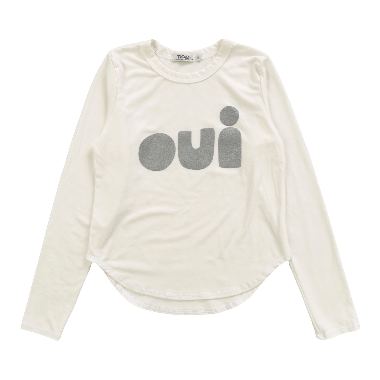 Heather Signature Round-Bottom Long-Sleeved Shirt ("oui")