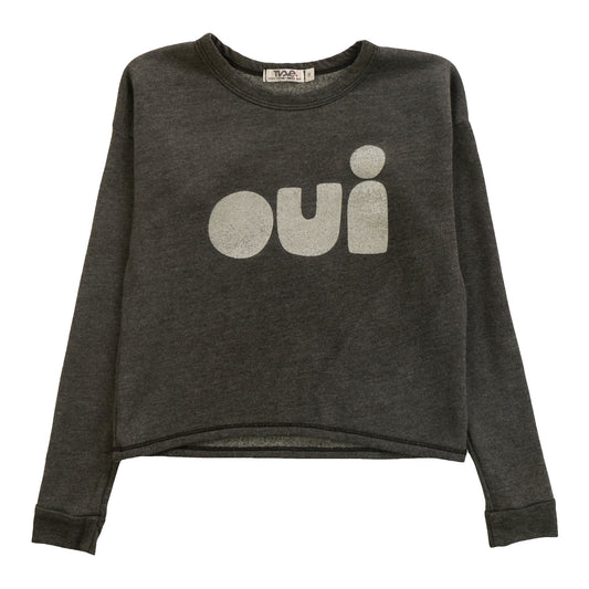 Heather Signature Pullover ("oui")