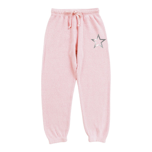 Athletic Pants (Reversed-Fabric Star Outline Print)