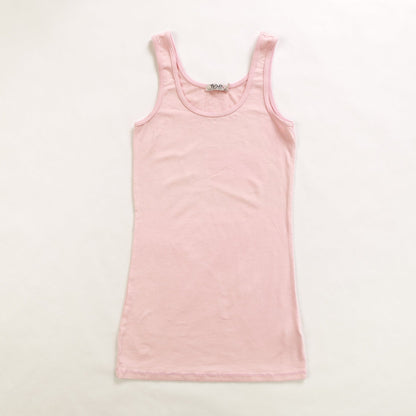 women's coral looser-fitting tank with broader straps